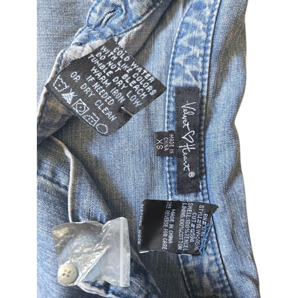 Velvet Heart Light Blue Denim Shirt Dress - XS - Picture 4 of 7